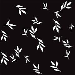 Obraz premium Print Hand-drawing silhouette background collection. Vector floral. Element for design.