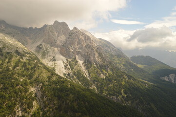 Obraz na płótnie Canvas The dramatic mountain landscapes of the Valbona Valley in Albania
