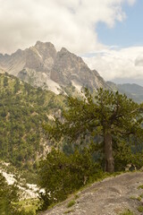 Fototapeta na wymiar The dramatic mountain landscapes of the Valbona Valley in Albania