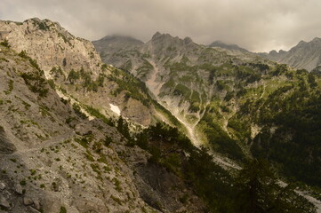 The dramatic mountain landscapes of the Valbona Valley in Albania