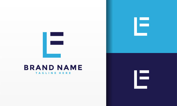 monogram letter LF logo