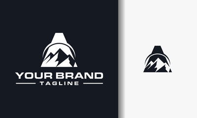 silhouette of mountain logo