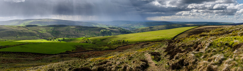Sunrays over the hills
