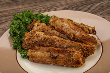 Stewed pork ribs with spices