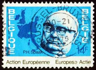 Postage stamp Belgium 1978 Paul Henry Spaak, Belgian statesman