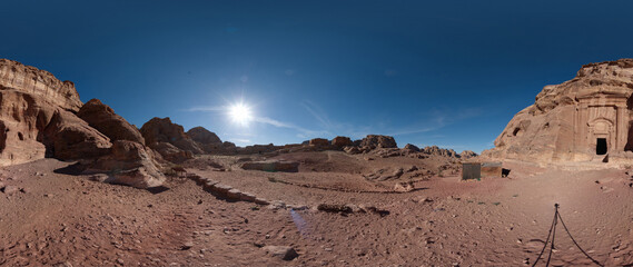 High Resolution 360 Panoramic HDR Images Taken in Petra (Wadi Mousa) and it's most famous...