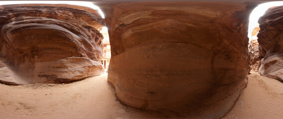 High Resolution 360 Panoramic HDR Images Taken in Petra (Wadi Mousa) and it's most famous historical landmarks, Suitable for AR VR or creating textures for desert environment