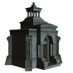 3d rendered stone crypt