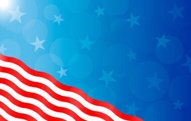 American abstract flag background with stars and stripes with copy space for your text and images.