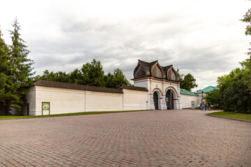 19.07.2020, Moscow, Russia. The back, or Spassky Gate, is an architectural monument of the 17th...