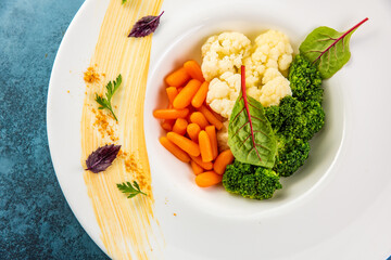 Mixed vegetables on a plate