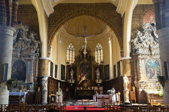 Diest beguinage, Church Saint Catharina, Interior, Belgium, Unesco World Heritage Site.