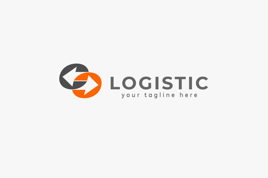 Logistic Logo, arrow design logo template, vector illustration