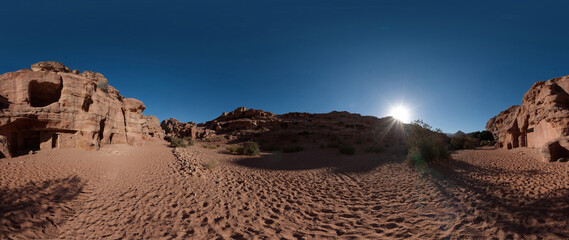 High Resolution 360 Panoramic HDR Images Taken in Petra (Wadi Mousa) and it's most famous...