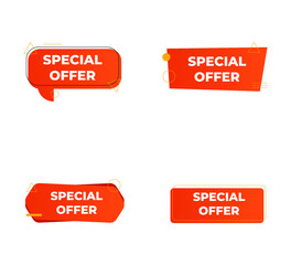 vector illustration of special offer banner with fresh orange color. good for promotion, advertising, poster, flyer, social media marketing.