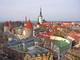 Obraz premium Panorama of an Old Town of Tallinn