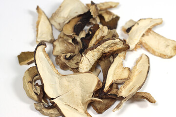 mixed dried mushrooms cut and dried