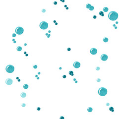 watercolor blue air bubbles seamless pattern, underwater bubbles on white background
