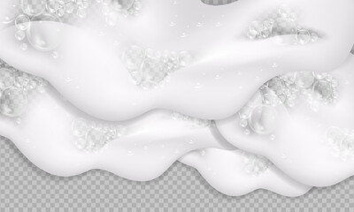 Bath foam background. Shampoo bubbles texture.