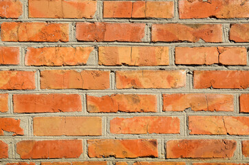 Obraz premium Texture of the old brick. The rough surface of a brick wall.