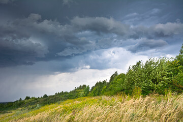Storm clouds over the hill