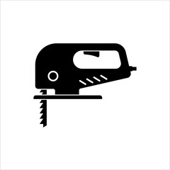 Jigsaw Machine Icon, Electric Reciprocating Blade Jigsaw Cutter