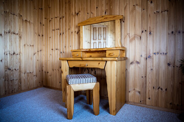 wooden interior items in the style of northern peoples