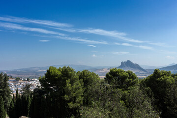 Traditional white Andalusian villages. Antequera. Malaga