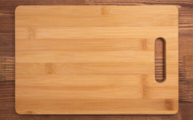 bamboo cutting board on the table