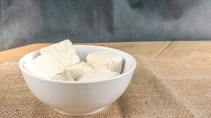 Tahu (Tofu) is a popular traditional Indonesian food. Vegan and vegetarian food style