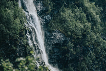 Waterfall in the norwegian mountains