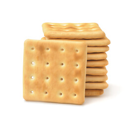 Stack of soda crackers