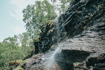 waterfall in the norwegian mountains