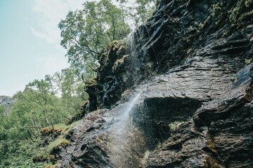 waterfall in the norwegian mountains