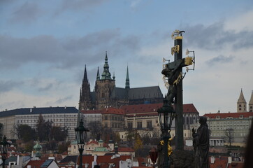Fototapeta premium charles bridge and city castle