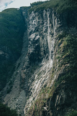 waterfall on the norwegian mountain