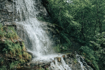 waterfall on the norwegian mountain