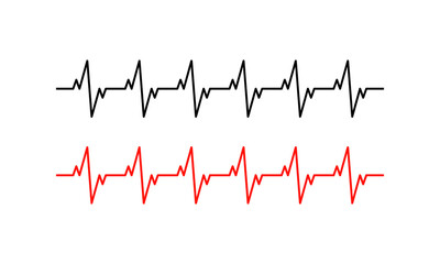 Heartbeat rhythm line icon. Cardiogram. Vector on isolated white background. EPS 10