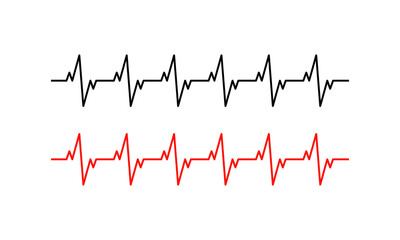 Naklejka premium Heartbeat rhythm line icon. Cardiogram. Vector on isolated white background. EPS 10