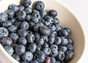 fresh blueberries in a bowl