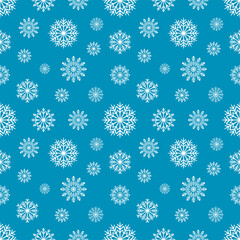Snowflakes seamless pattern. Christmas background. Vector background