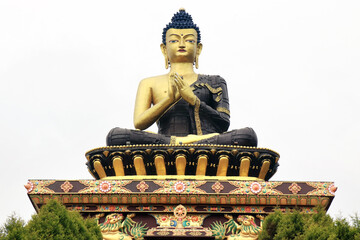 Buddha Park of Ravangla. Beautiful huge statue of Lord Buddha, at Ravangla, Sikkim, India. Gautam Buddha statue in the Buddha Park of Ravangla in South Sikkim.