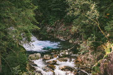 Fototapeta na wymiar view of waterfall in forest