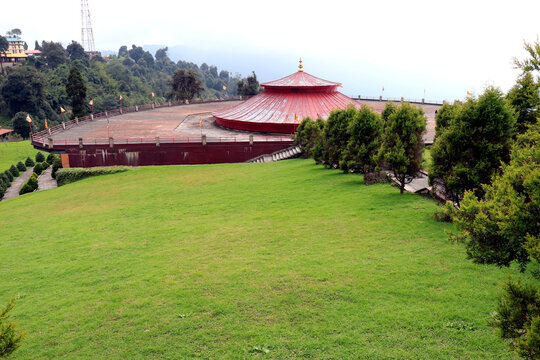Buddha Park of Ravangla. Beautiful huge statue of Lord Buddha, at Rabangla, Sikkim, India. Gautam Buddha statue in the Buddha Park of Ravangla in Sikkim. Outdoor decoration of  Buddha Park in Sikkim.