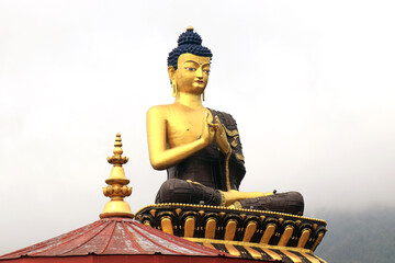 Buddha Park of Ravangla. Beautiful huge statue of Lord Buddha, at Ravangla, Sikkim, India. Gautam Buddha statue in the Buddha Park of Ravangla in South Sikkim.