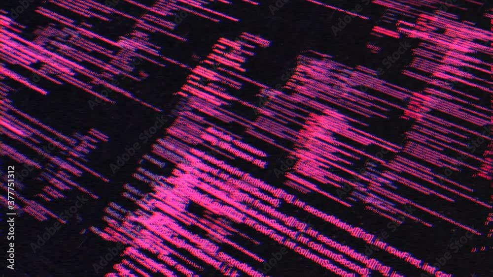 Aufkleber old abstract vhs monitor or hacker display with blurred effect. animation. running pink colored line