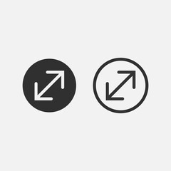 Arrow icon isolated on white background. Vector illustration.