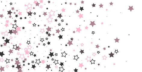 Shooting stars confetti. Multi-colored stars. Holiday background. Abstract texture on a white background. Design element. Vector illustration, EPS 10	