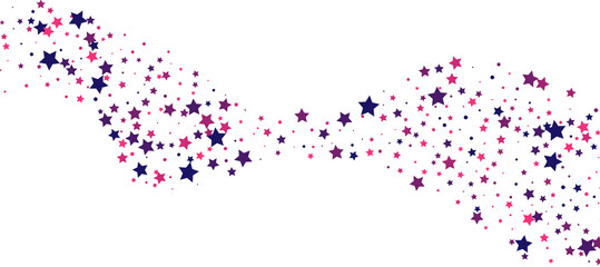 Shooting stars confetti. Multi-colored stars. Holiday background. Abstract texture on a white background. Design element. Vector illustration, EPS 10	