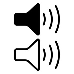Speaker vector icon isolated on white background. Vector illustration.